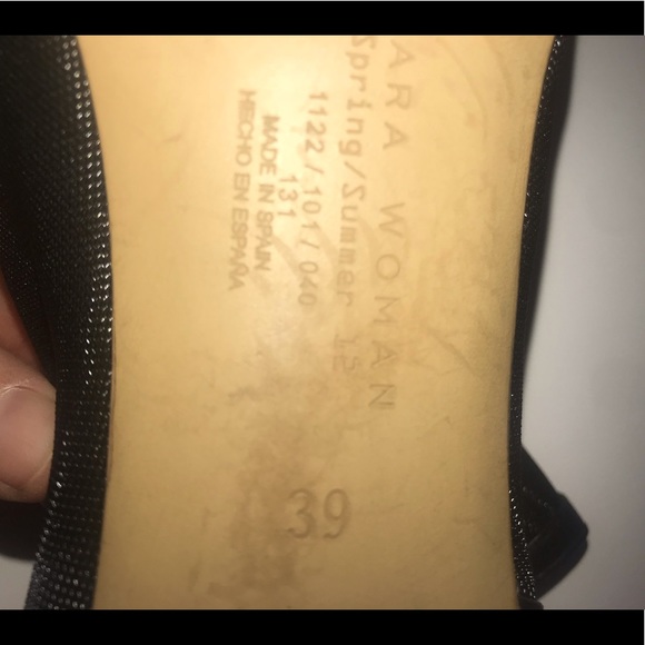 Zara Woman Black Mesh Heels Size 39 - Picture 5 of 5